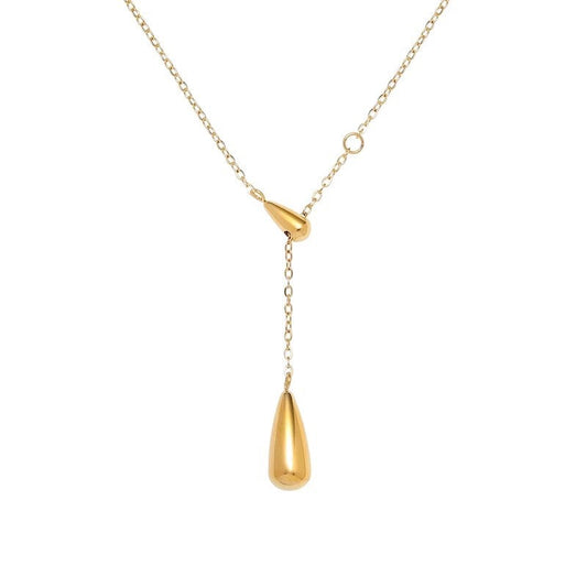 Teardrop Y Necklace