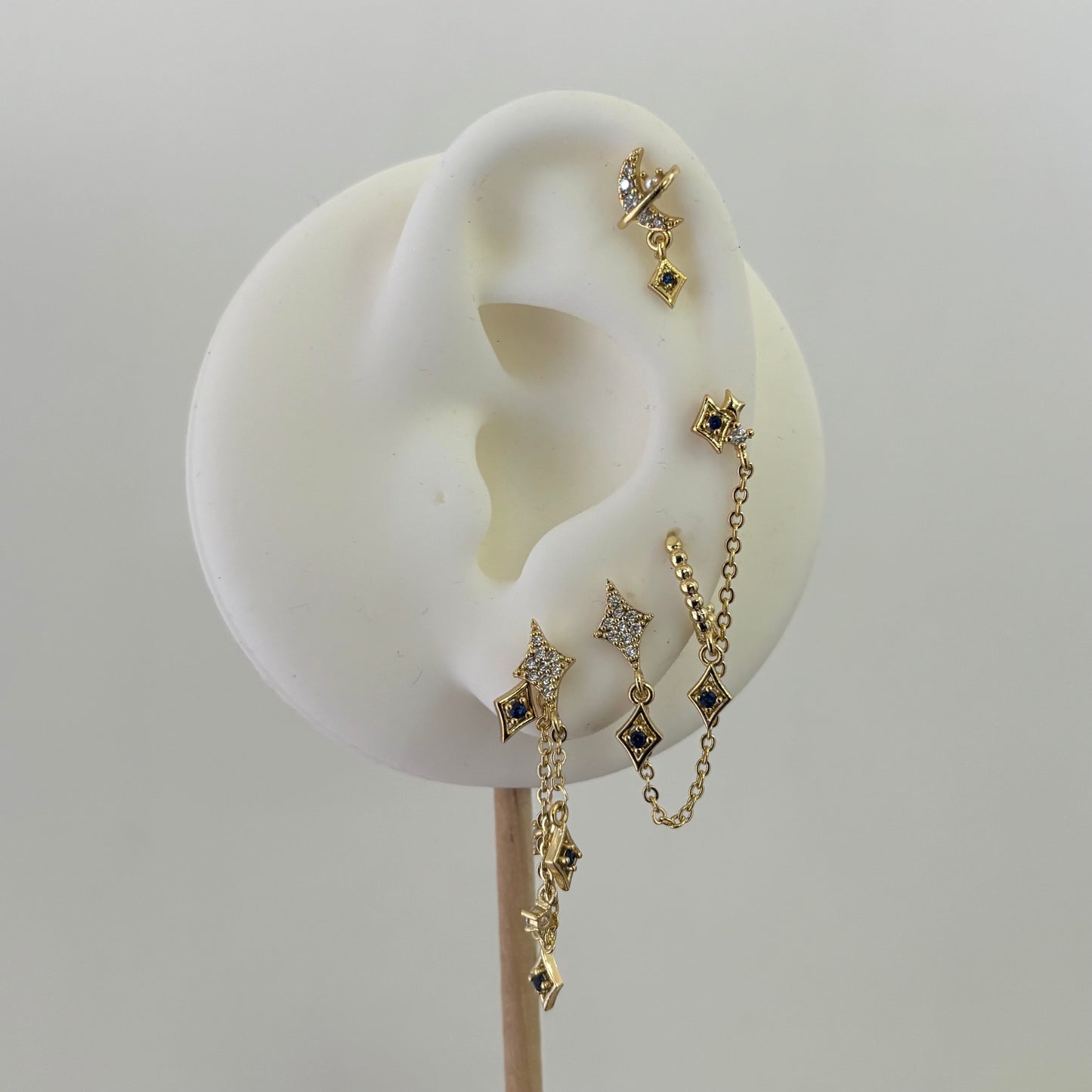 Golden Ties Piercing Set (Not in pair)