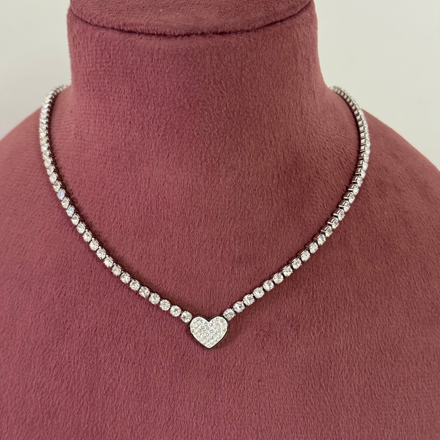 Tennis Heart Necklace