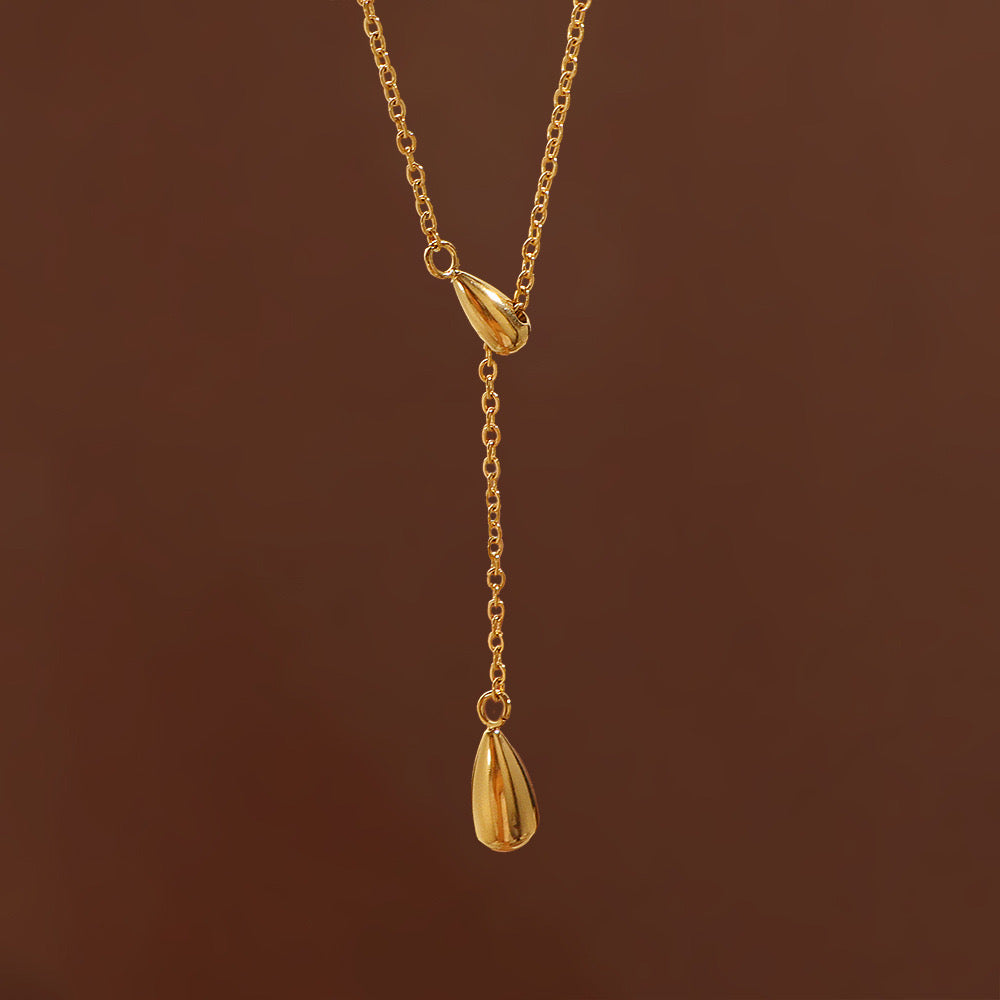 Teardrop Y Necklace