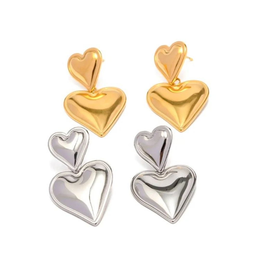 Double Heart Earrings