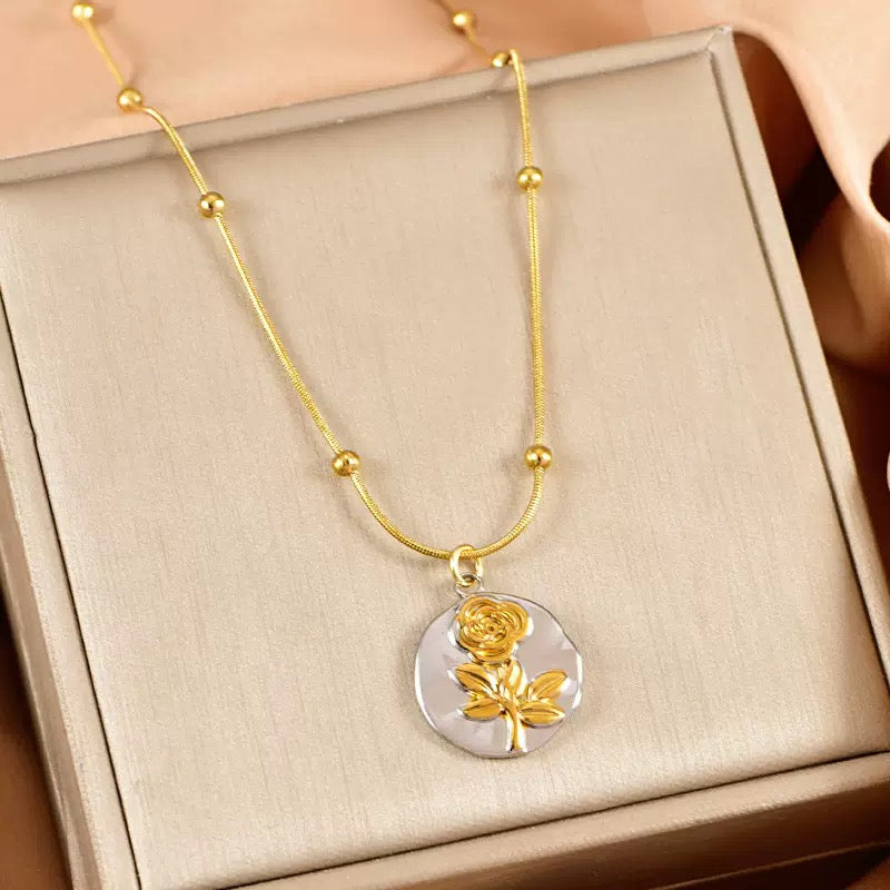 Petal Coin Necklace