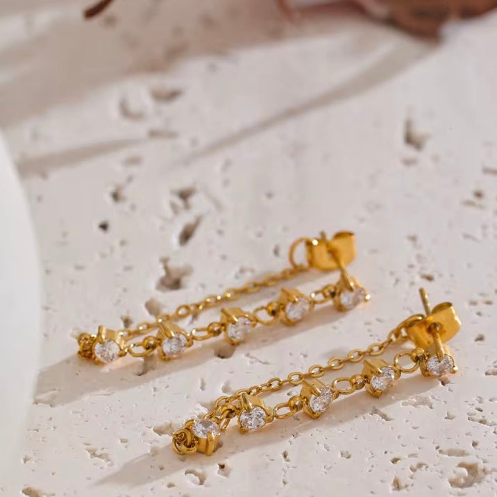Stellar Chain Earrings