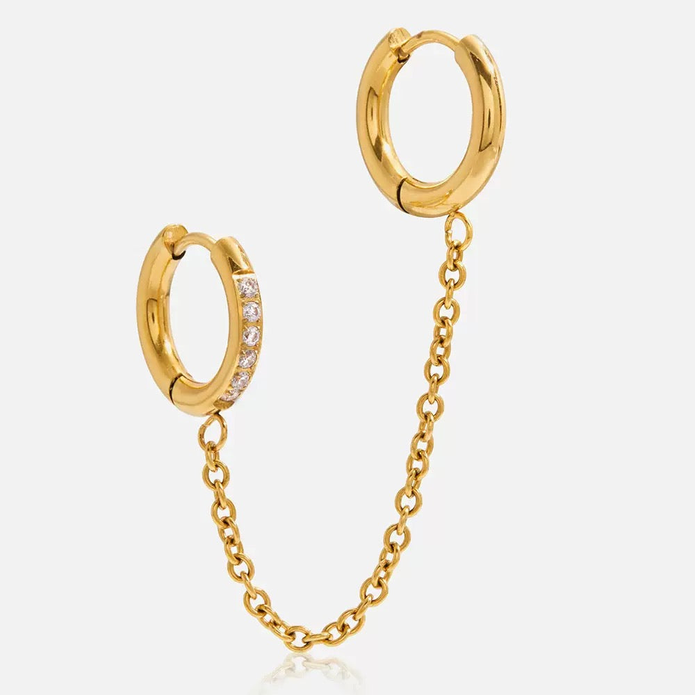Twin Chain Earrings