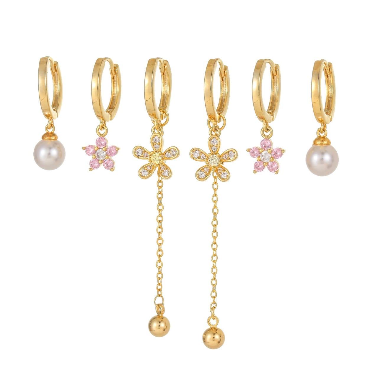 Blossom Piercing Set (In pair)