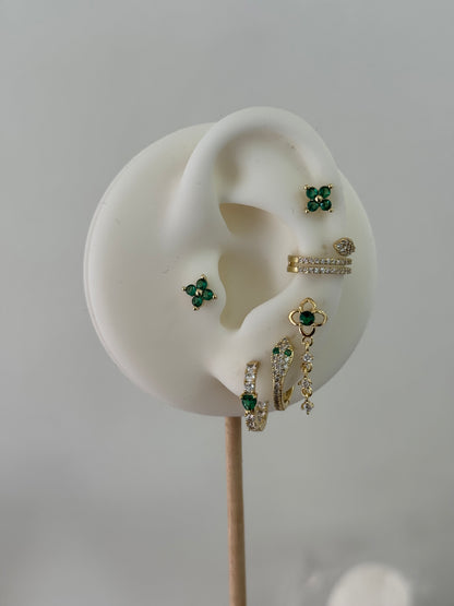 Emerald Serpent Piercing Set (Not in pair)