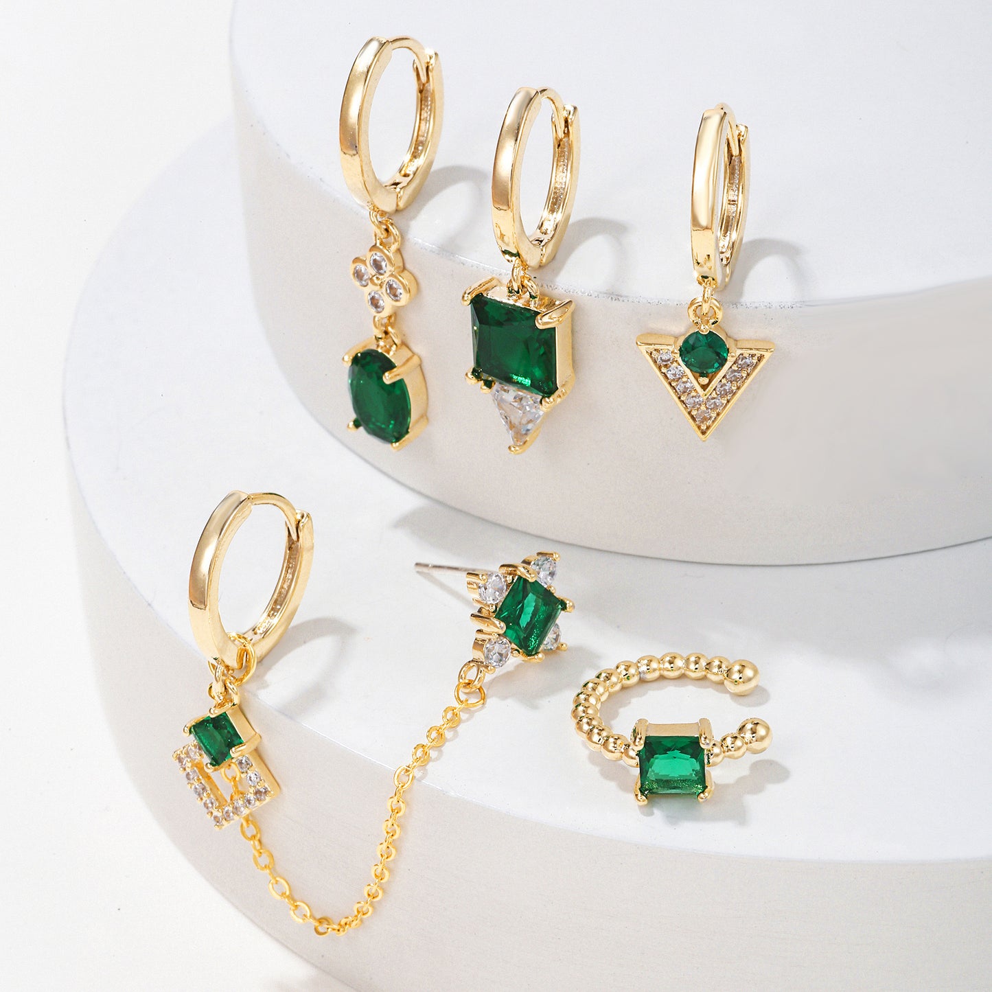 Emerald Piercing Set (Not in pair)