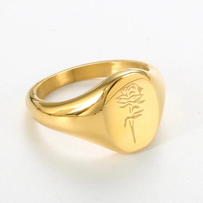 Signet Rose Ring