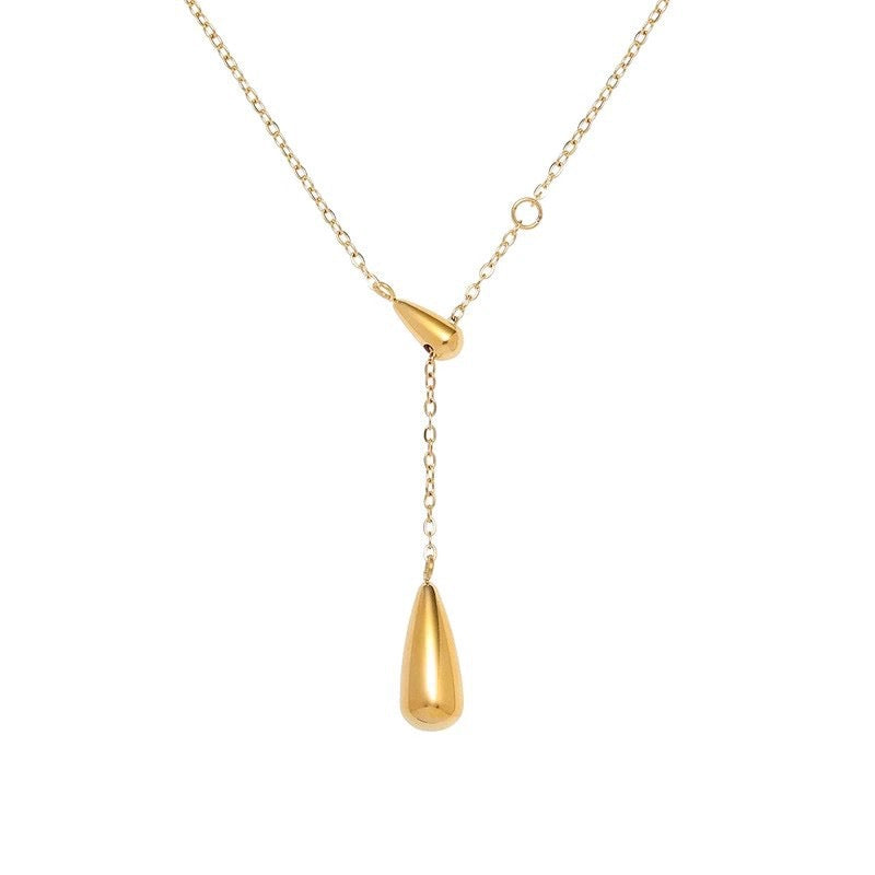 Teardrop Y Necklace