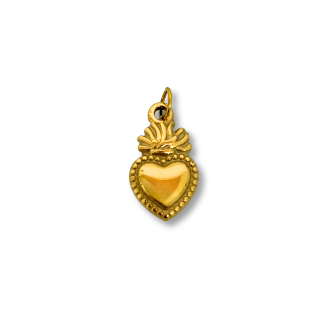 Flame Heart Charm