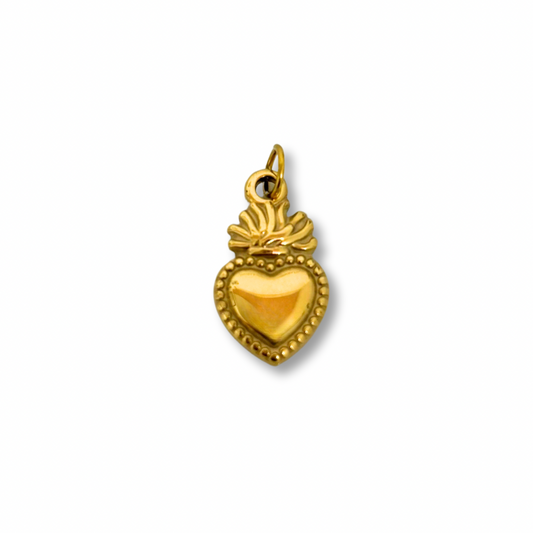 Flame Heart Charm