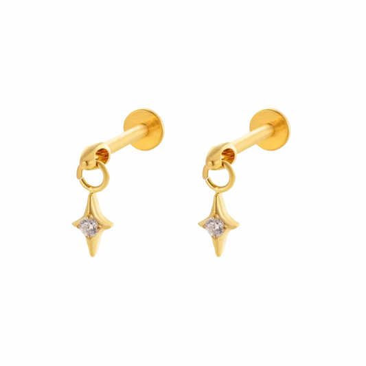 Starlit Helix Flat back studs