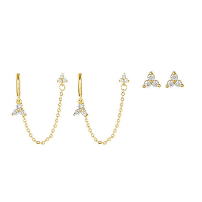 Floral Chain Piercing Set (In pair)