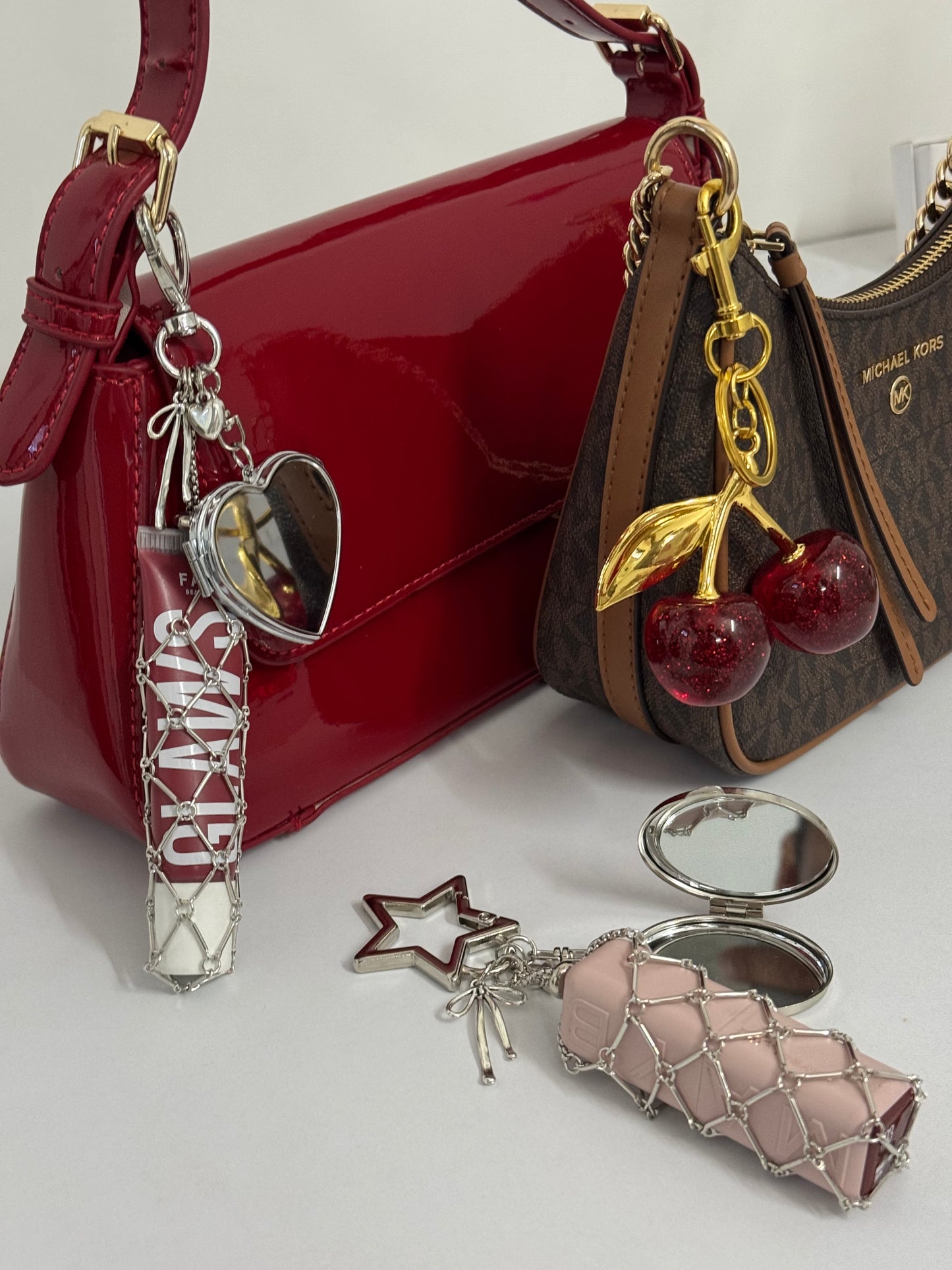 Heart Lipstick Holder Bag Charm