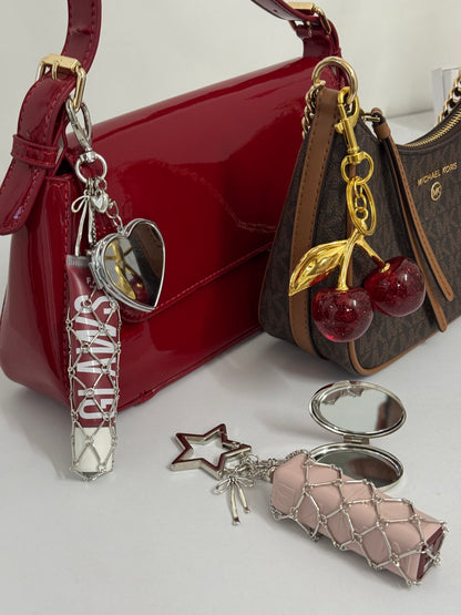 Heart Lipstick Holder Bag Charm