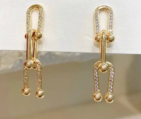 Diamond Link Earrings