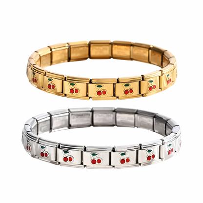 CHERRY ITALIAN CHARM BRACELET