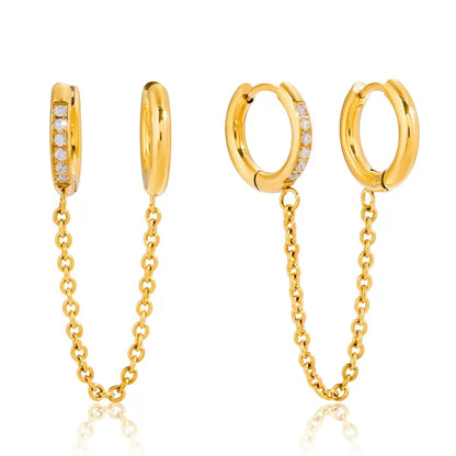 Twin Chain Earrings