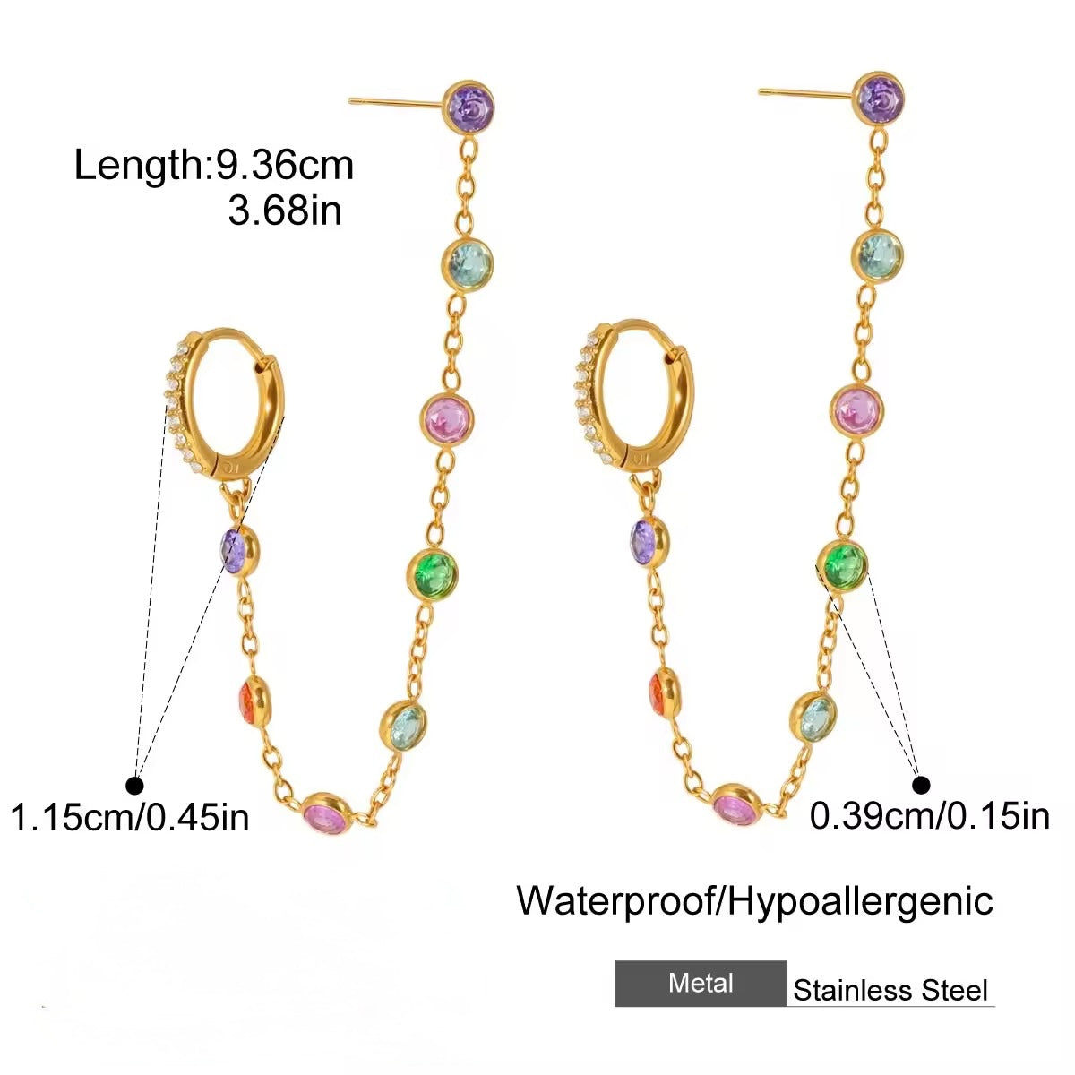 Multi Cascade Earrings