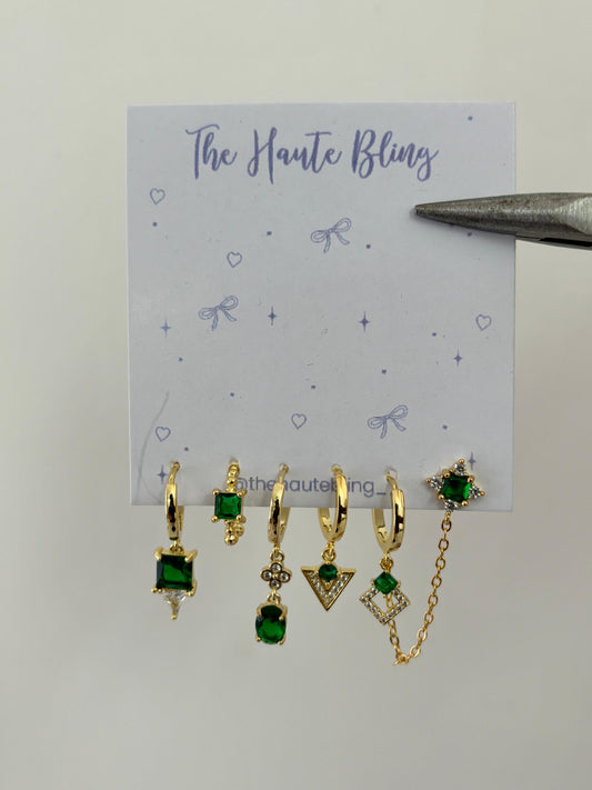 Emerald Piercing Set