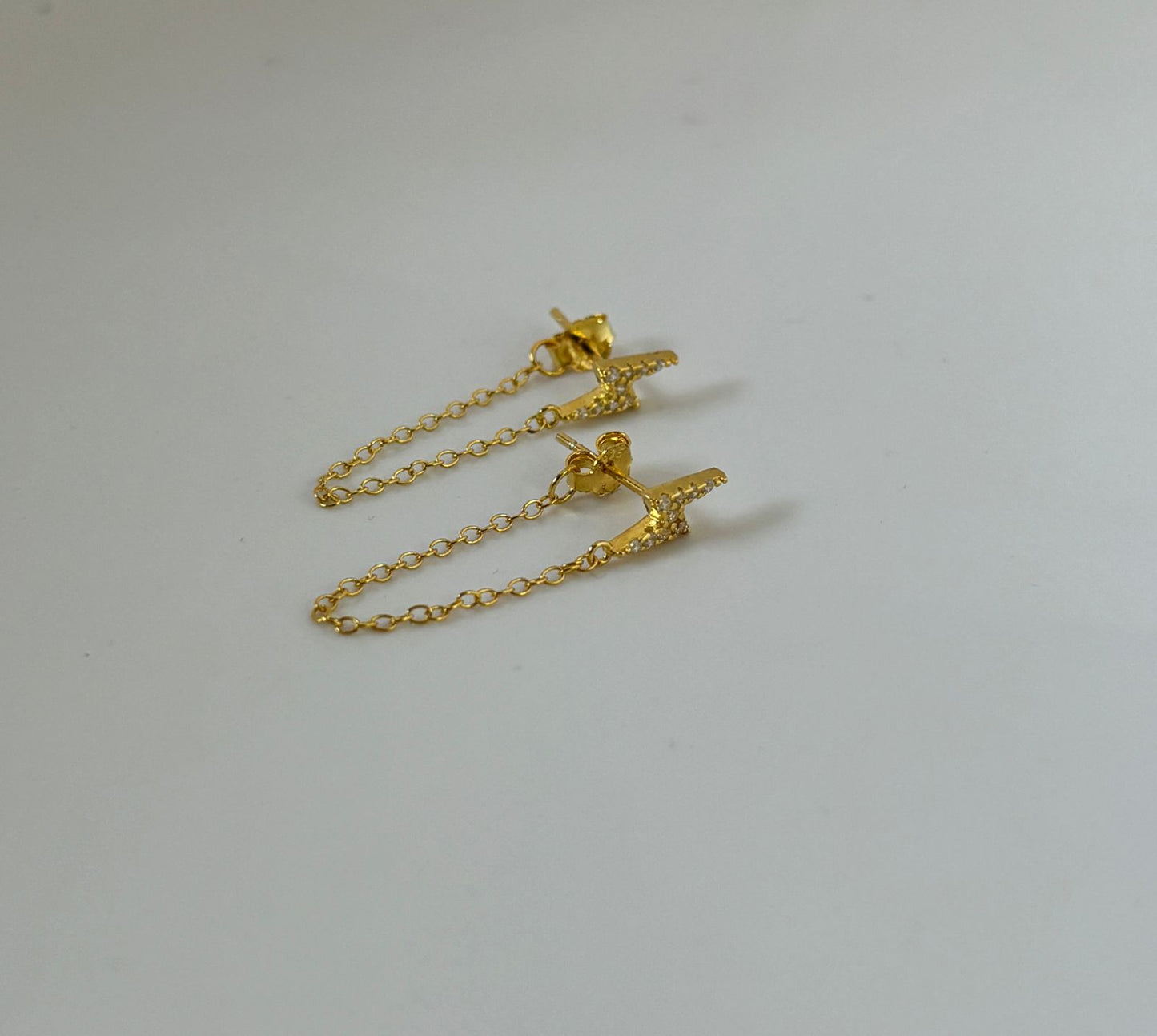 Lightning chain earrings