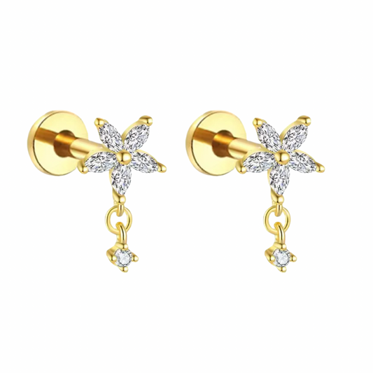 Camellia Flat back studs