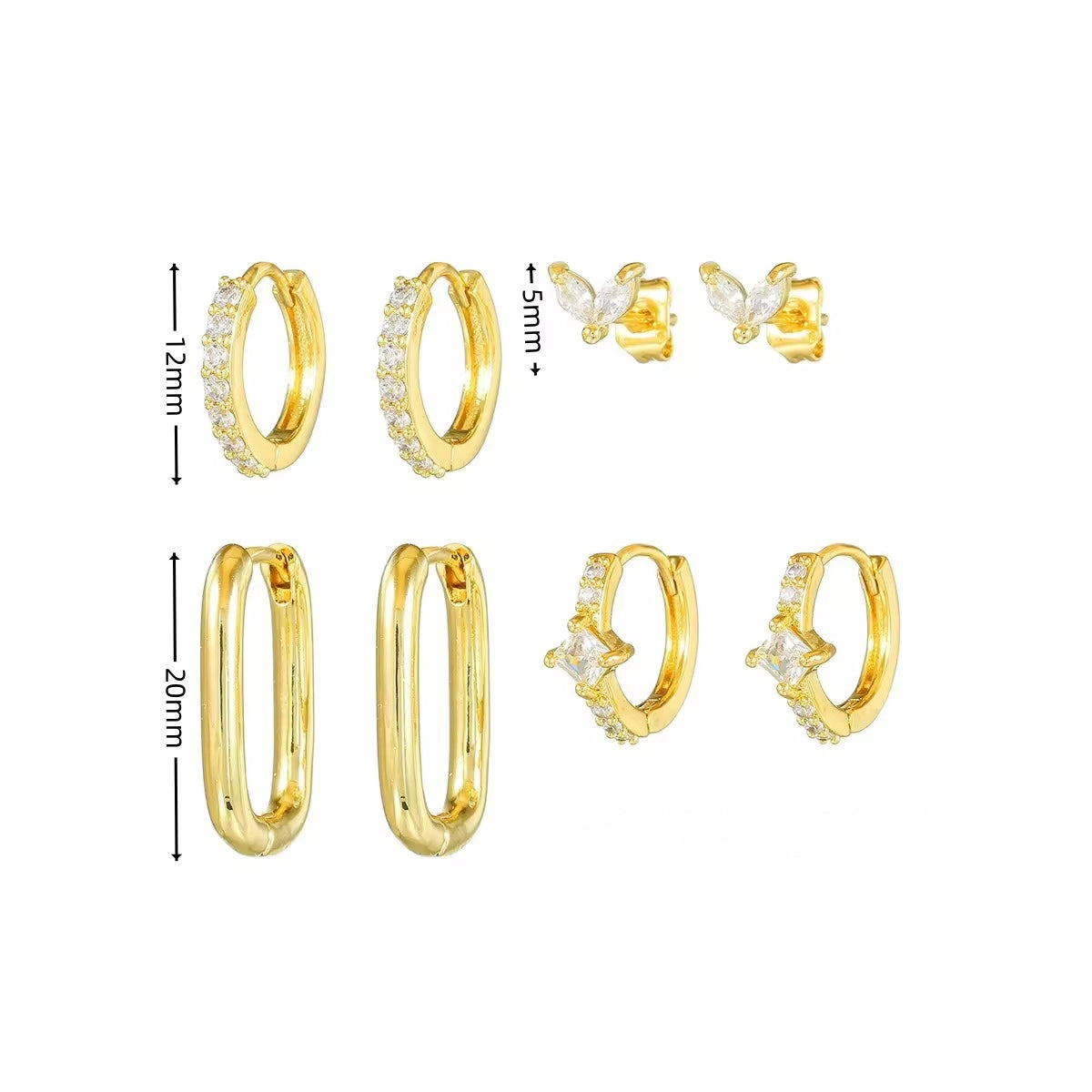 Golden Crush Piercing Set (In pair)