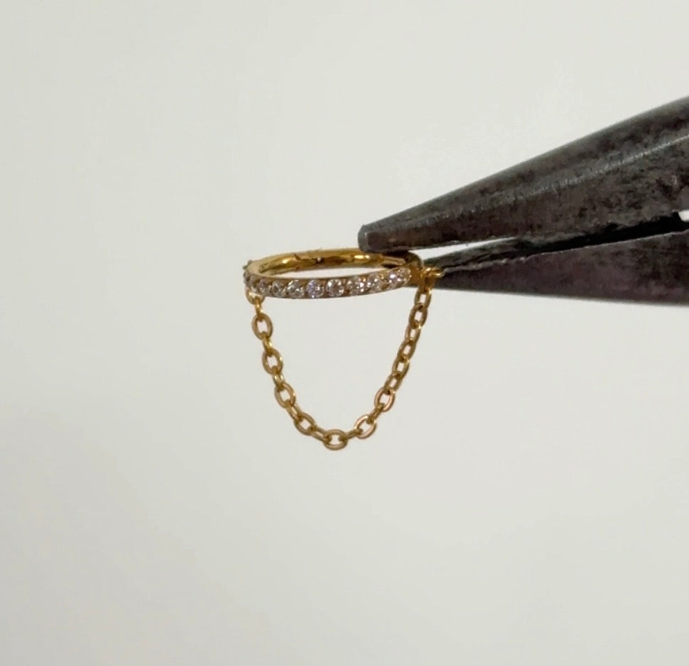 Dainty Chain Sparkle Bali Clicker (Single Piece)