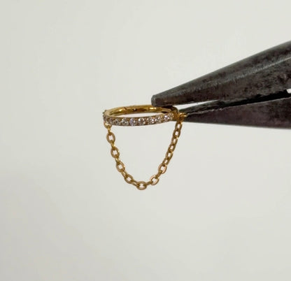 Dainty Chain Sparkle Bali Clicker (Single Piece)