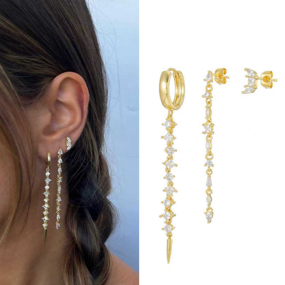 Crystal Flow Piercing Set (Not in pair)