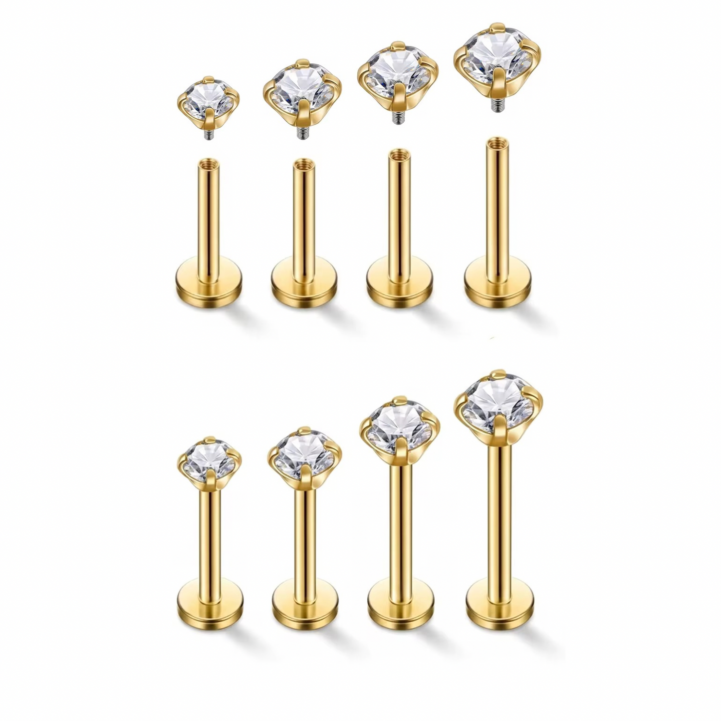 Solitaire Flat Back Studs