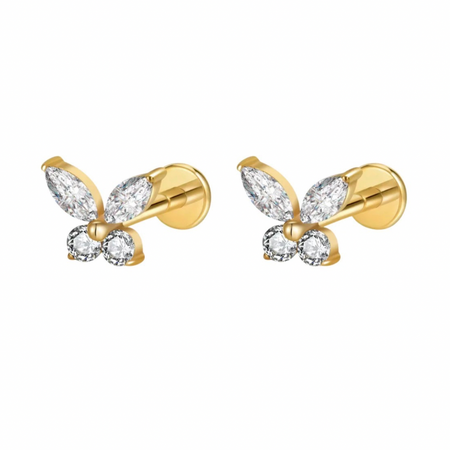 Iris Flat back studs