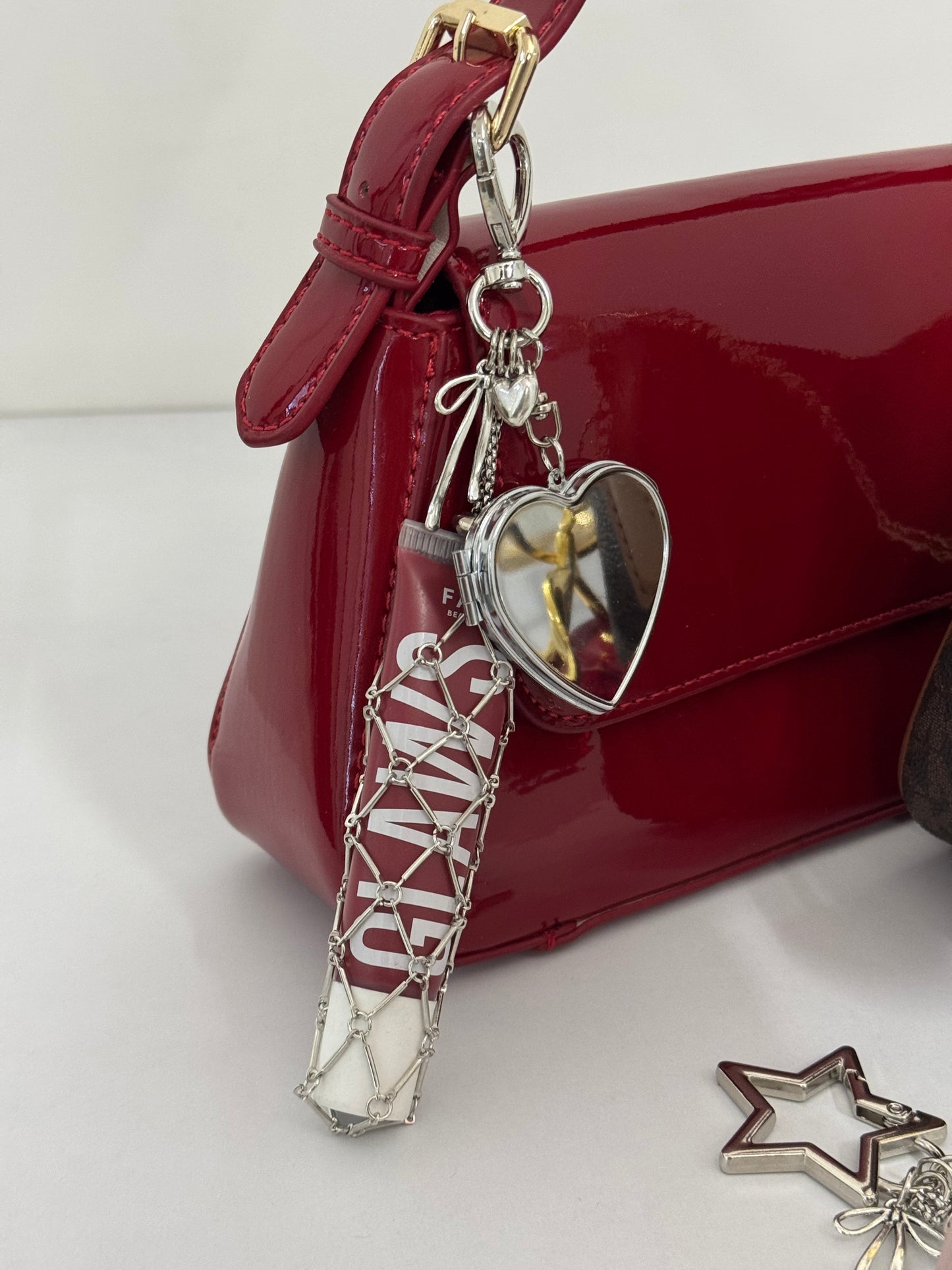 Heart Lipstick Holder Bag Charm