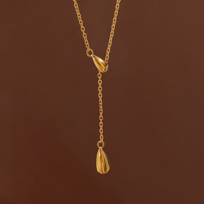 Teardrop Y Necklace