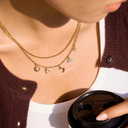 Moon & Eye Necklace