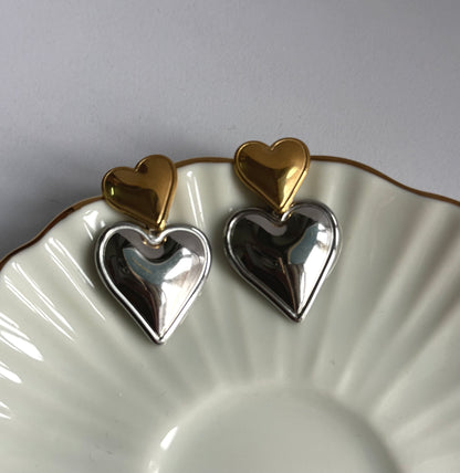 Duo Heart Earrings