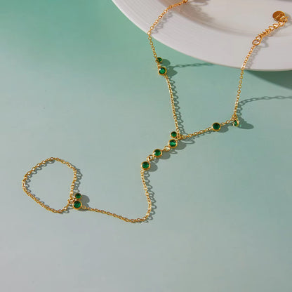 Emerald Twinkle Handchain
