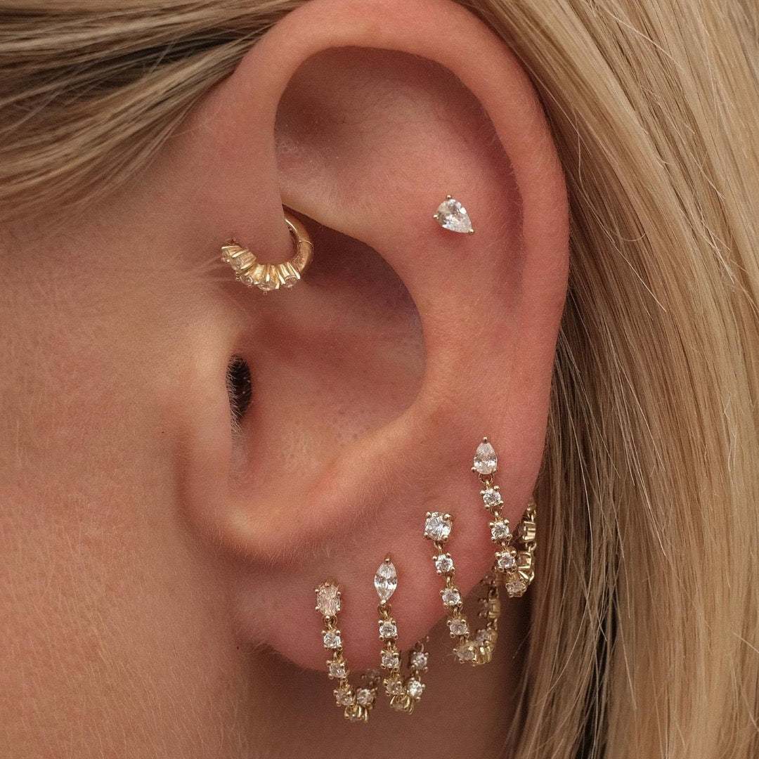 Crystal Rain Piercing Set (Not in pair)