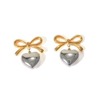 Mix Heart Bow Earrings