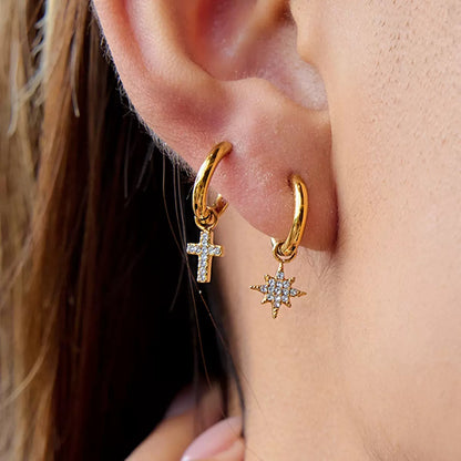 Cross Dangle Earrings