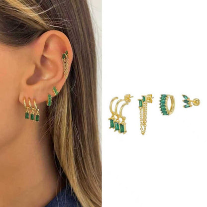 Emerald Drip Piercing Set (Not in pair)