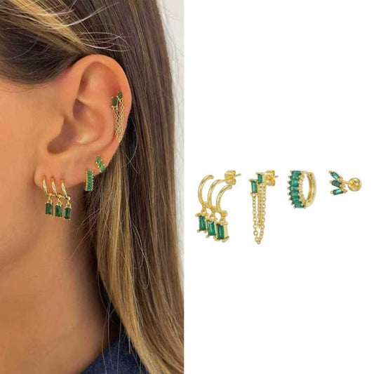 Emerald Drip Piercing Set (Not in pair)