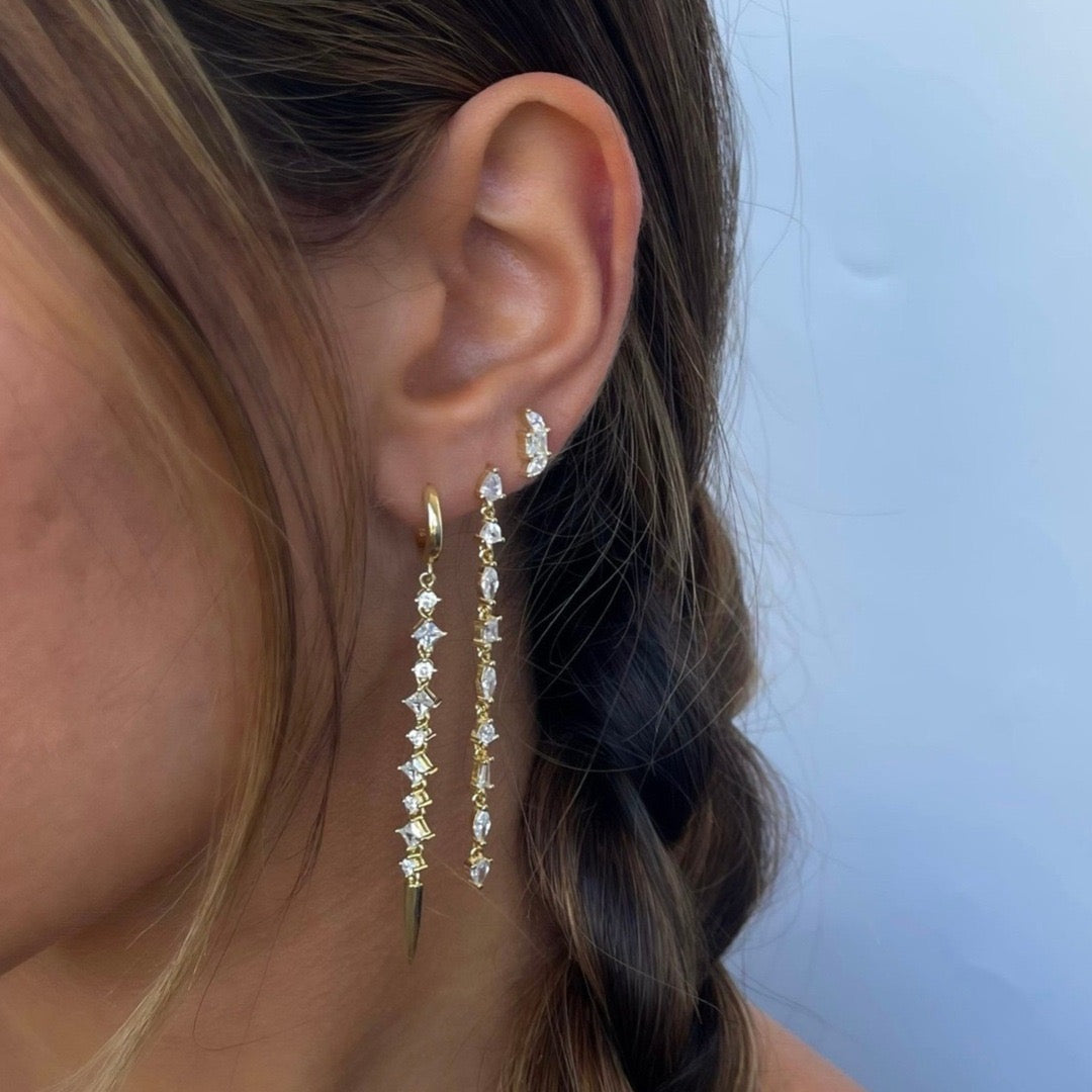 Crystal Flow Piercing Set (Not in pair)