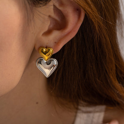 Duo Heart Earrings