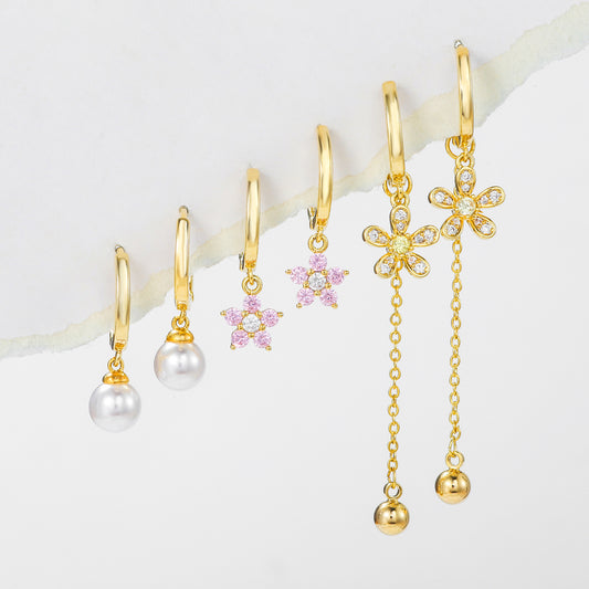 Blossom Piercing Set (In pair)