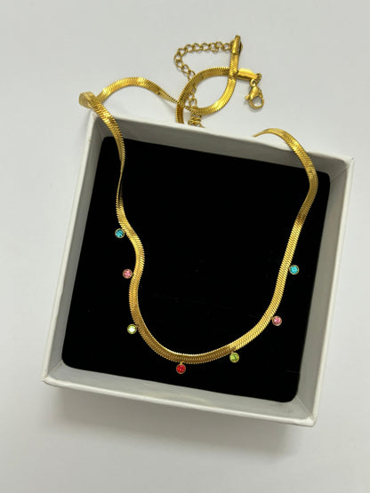 Rainbow Drop Necklace