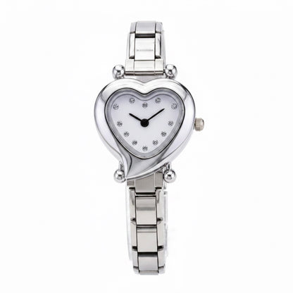 Silver Heart Italian Charm Watch
