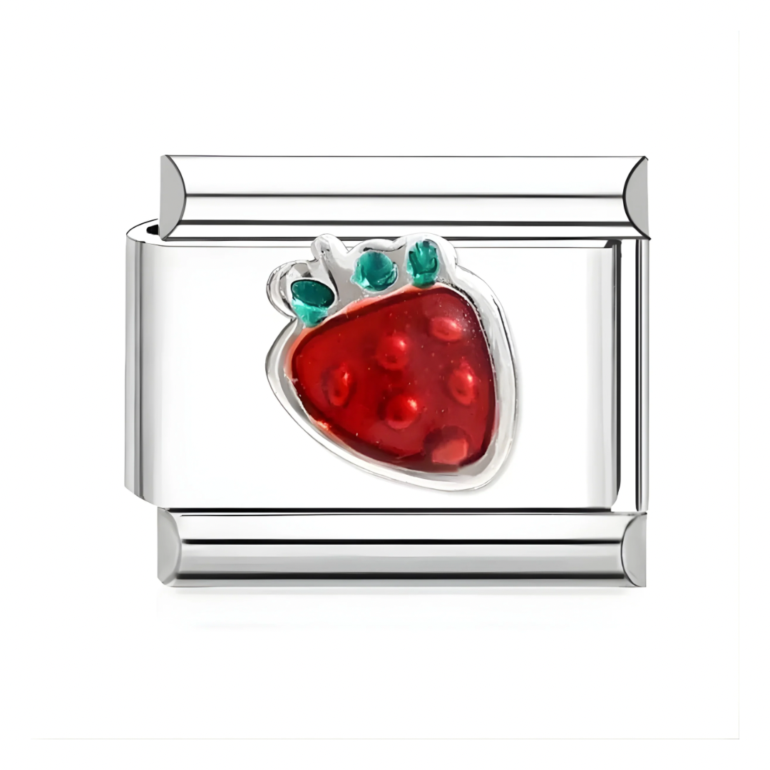 STRAWBERRY ITALIAN CHARM BRACELET