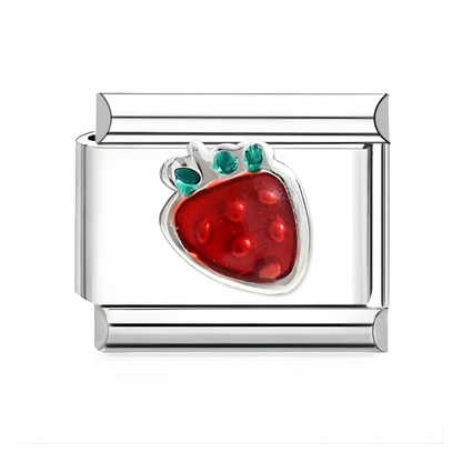 STRAWBERRY ITALIAN CHARM BRACELET
