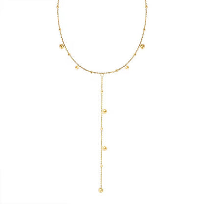 Golden Beads Y Necklace